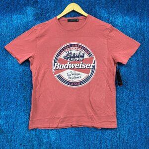 Budweiser King Of Beers Red T-Shirt Size Large